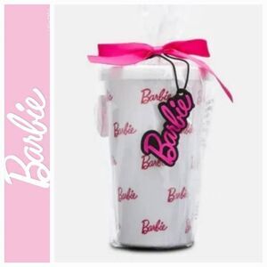 Barbie Logo Iced Coffee Tumbler & Straw